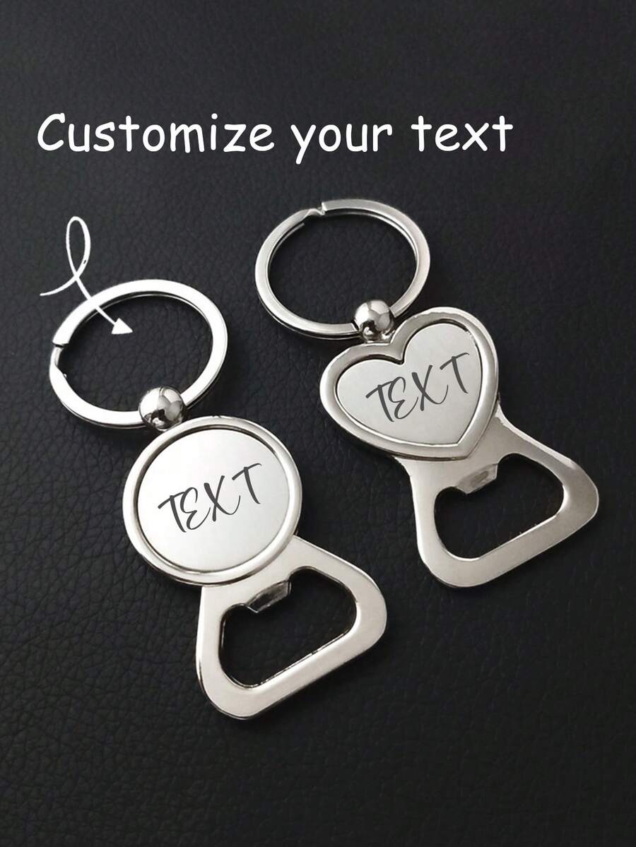 1pc Stainless Steel Heart-Shaped Bottle Opener Keychain - Portable, Uncharged Beer Opener With Metal Ring, Ideal For Parties & Gifts, Party Accessory | Heart Shaped Opener | Durable Metal, Bottle Opener Keychain