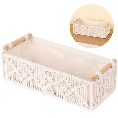 Decorative Nursery Storage Basket Baby Nursery Empty Gift Basket For CDs Remotes Wallets Candles