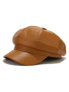 1pc Unisex Solid Color Octagonal Hat, Fashion Beret Cap Suitable For Outdoor Travel, Camping, Holiday Party, Halloween And Christmas Gifts, And Daily Use - Multicolor - View 6