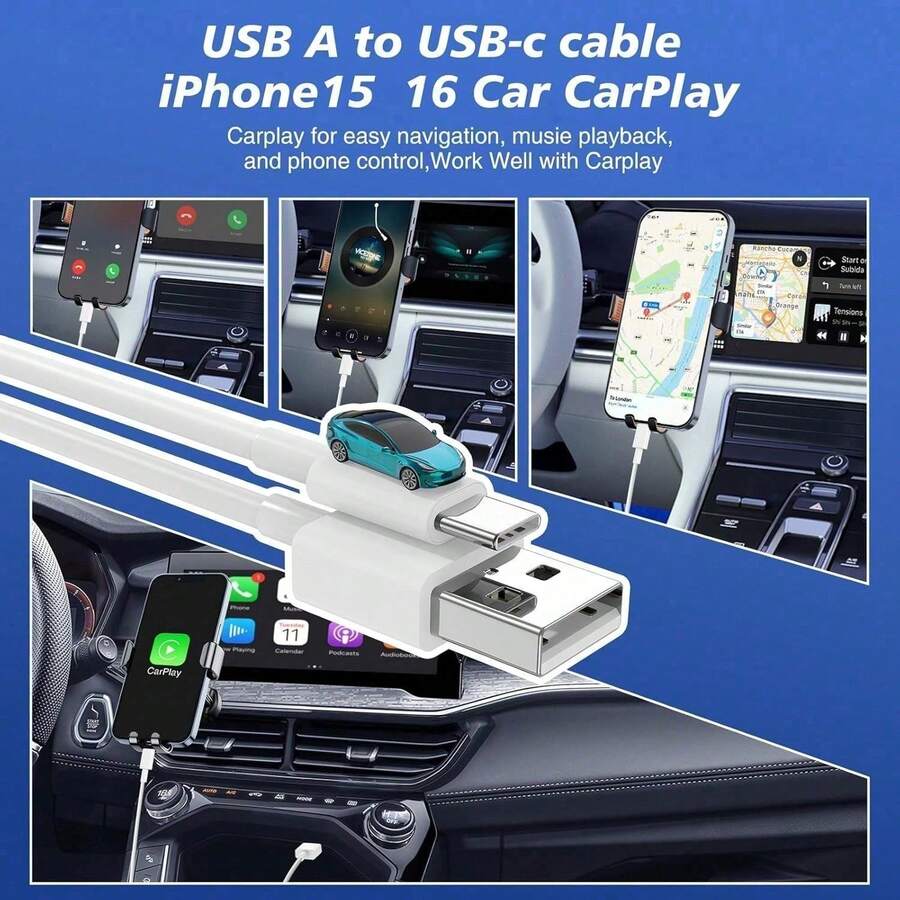 USB A zu C Datenkabel 60W 5A Schnellladekabel, kompatibel mit Galaxy S10/S9/S8 Plus, Note 10/9/8, V50/V40/G8/G7 und anderen Modellen. - Weiss - Übersicht 1