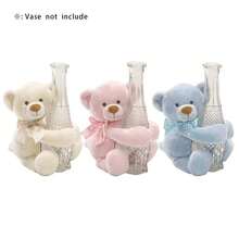 Stuffed Soft Toy Baby Teddy Bear Vase Huger, Pink / Blue / Ivory, 9.5" - Multicolor - View 2