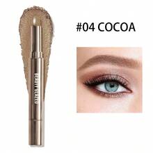 beauty glazed Thỏi phấn mắt chống thấm nước, hiệu ứng trang điểm lấp lánh ngọc trai, lâu trôi và không lem, không vón cục, lên màu chuẩn, kèm cọ tán. - #04 - Xem 4