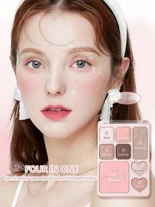 NOVO 8-Color Pearl & Matte Eyeshadow Palette, High Pigmentation. Blush, Contour, Highlighter All-In-One Palette, Long-Lasting, Smooth Texture, Suitable For Various Makeup Looks - 02#Xishangberry - View 5