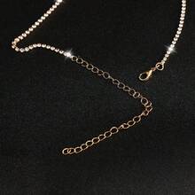 Women's Wedding Necklace And Earrings Set 3 In 1 Jewelry Set - Gold - View 4