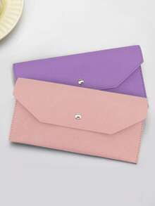 1pc PU Leather Money Envelopes For Cash, Reusable Cash Envelope Wallet For Travel And Budgeting, Multifunctional Banknote Wallet Cover Envelope Clip Coin
