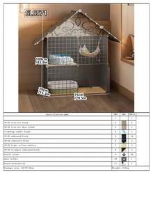 2/3-Layer Enclosed Cat Cage, Indoor Cat House, Warm For Winter, On , Suitable For Villa - Multicolor - View 17
