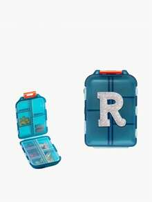 1pc New Pearl Letter A-Z 10 Grids Pill Box Organizer - Portable Folding Medicine Box, Daily Medication Planner And Capsule Dispenser, Suitable For Travel, Vitamins, Supplements, Weekly Travel Pill Box, Travel Pill Organizer - Multicolor - View 78