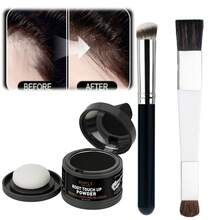 Goiple GOIPLE Root Cover Up Powder, Natural Instant Gray Coverage, Waterproof Hairline Shadow Powder, Hair Concealer Coverage Fluffy Powder, Fill In Shadow Thinning, Root Touch-Up Powder For Cover Gray Hair Root, Hairline Powder Stick, Multifunctional Dyeing Fibers For Eyebrows, Beard Line, Lace Wig Mesh & Temple, Eyebrow Powder, With Mirror, Powder Puff, Hairline Brush, Multi-Functional Makeup Brush, Makeup Tools