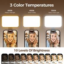 1pc Mini Smartphone Fill Light, Portable Pocket Lamp For Camera Video Vlog Suitable For Selfies And Live Streaming, Photography, Portable Light Selfies Live Streaming Photography Portable Light Selfie Light Phone Light - Black - View 4