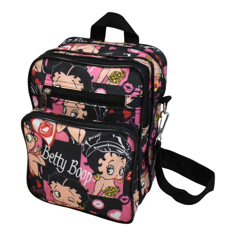 Betty Boop Print Crossbody Bag With Adjustable Strap, Multi-Compartment Shoulder Bag, Large Capacity Casual Travel Sling Bag - Cổ điển - Xem 1