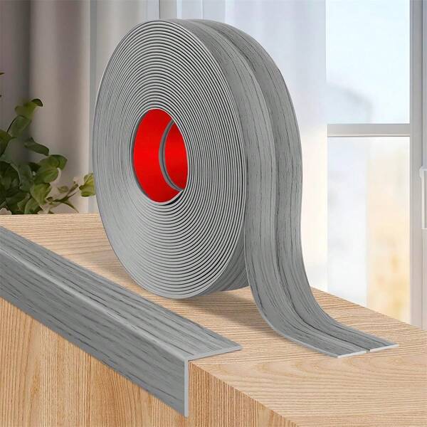 1pc 1m/5m Flexible Wall Corner Protector Moulding Trim Peel And Stick Wall Corner Guards Edging Protector Self Adhesive Molding Trim Strip For Edging Ceiling Light Brown Wood Grain Design