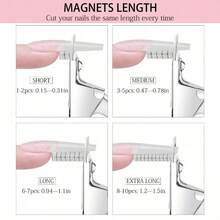 1pc Adjustable Magnetic Nail Clipper, Stainless Steel Nail Trimmer, Suitable For Artificial Fake Nails Tips - Multicolor - View 6