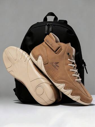 Salkin Zapatos casuales hechos a mano para hombres, botas de diseñador respirables con correa elástica de, zapatos planos cómodos antideslizantes y resistentes al desgaste, botas de tobillo para caminatas y senderismo al aire libre, para primavera, otoño e invierno