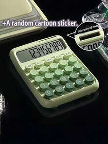 1pc Dual Power Ombre Color Calculator, 12-Digit Wide Screen Display, Flexible Mechanical Keys, Large Size Body, Solar + Battery Powered, Suitable For School, Exam, Office, Front Desk - Single Piece - View 9