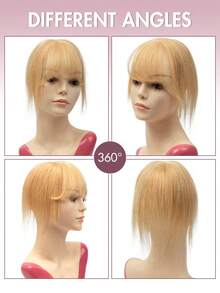 5*9cm Elegant Women's Bangs Hairpiece, Made Of Real Human Hair, Soft & Comfortable Texture, High Quality, More Realistic Appearance, 20pcs/Pack, 8inch-14inch Christmas Edition
