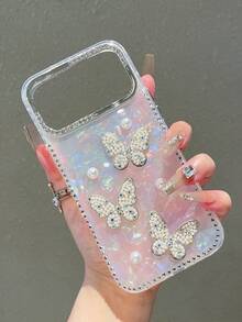 1 件时尚奢华电镀水钻边缘闪亮星星透明全身防震手机壳，适用于 17/17 Air/17 Pro/17 Pro Max、16、16 Pro、16 Plus、16 Pro Max、15、14、14 Pro Max、13、12、11 - 彩色 - 查看 4