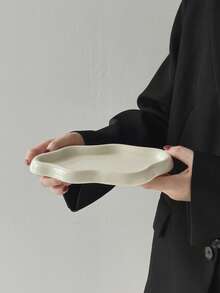 1pc Asymmetrical Cloud-Shaped Tray, Jewelry Storage, Home Decoration, Integration Of Functionality And Artistry, Necklace Storage, Bracelet Storage, Earring Storage, Ring Storage, Jewelry Storage ,Room Decor - Multicolor - View 10