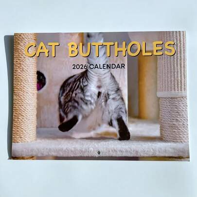 2026 Funny Cat Catwalk Model Calendar. New Year Gift, Birthday Gift For Friends. A Different Cat Walking Every Day. Funny And Humorous Cat Butts To Brighten Your Mood. Suitable As A Great Gift For Cat Lovers, A Warm And Healing Home Or Office Wall Decor. Paper Calendar, Fun Calendar, Fun Planner, Funny Gag Gift, Wall Calendar, Large Wall Calendar, Wall Calendar.