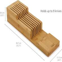 Joseph Joseph DrawerStore Compact Knife Organizer, Holds Up To 9 Knives, Kitchen Organization &Amp; Drawer Storage, Bamboo - MàuC - Xem 3