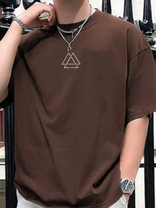 Camiseta Masculina Triangulo bco Camisa premium 100% algodão