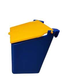 comedero cuadrado con tapa para aves de corral 50pzs - Azul - Ver 2