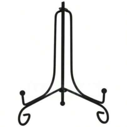 Plate Stands Iron Display Easel Photo Picture Bowl Dish Book Holder Frame Black Adjustable And Stable Perfect For Home And Gallery