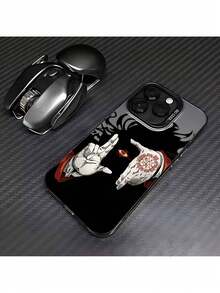 Fast EU Shipping (DE & ES)   Anime Gesture Graffiti Phone Case 16 15 14 13 12 11 Pro Max X XR XS Max 8 7 Plus Protective Matte Back Cover - màu đen - Xem 3