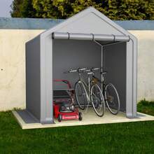 Tool Shed 190x170x200cm, Bicycle Garage, Tool Shed, Garage Tent, Garden House Storage Tent Bicycle Shed Tool Tent Storage Garage, Dark Gray