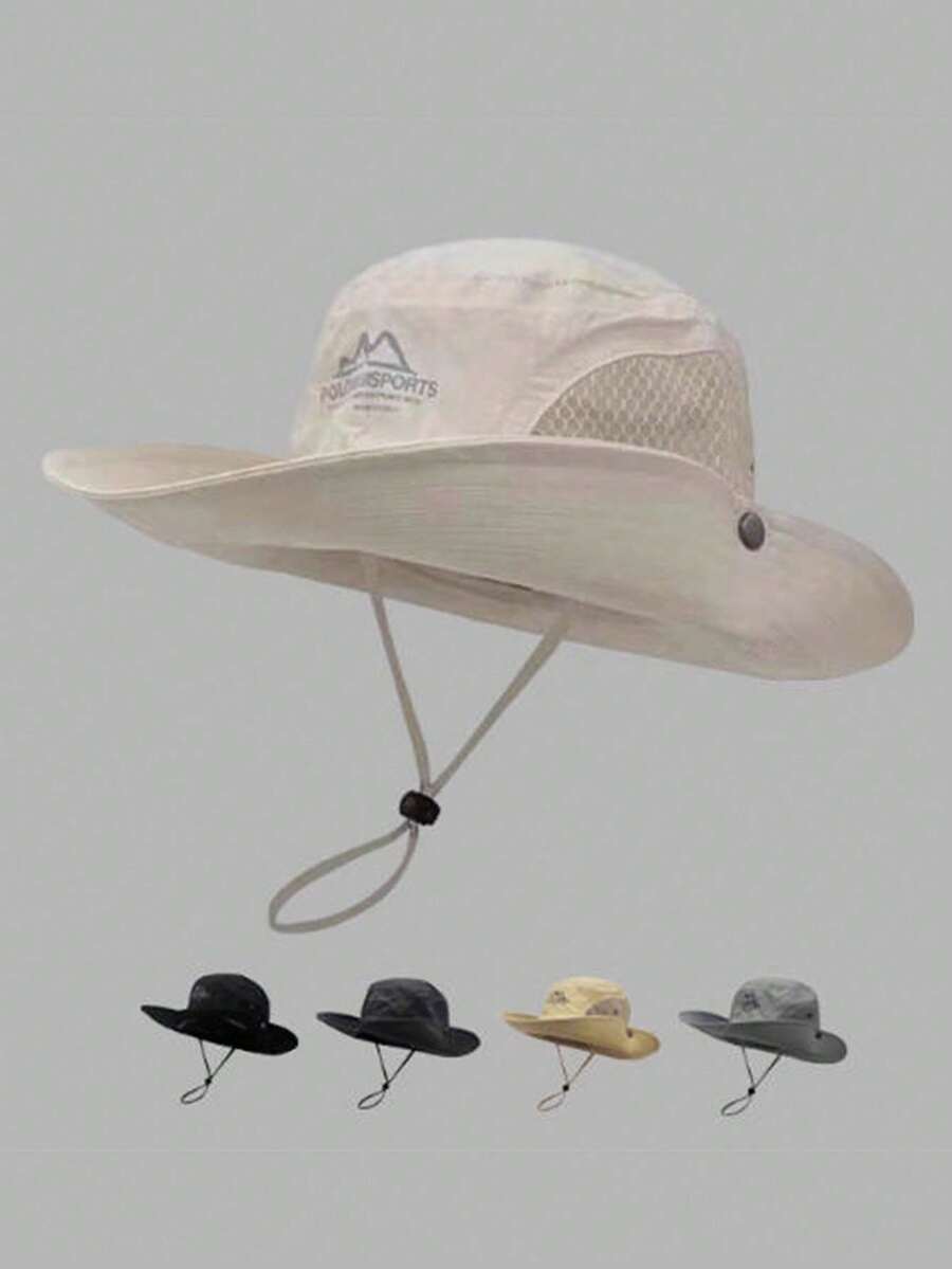 1 pieza Sombrero unisex de protección solar transpirable, diseño de sombrero de cubo con ala ajustable, adecuado para senderismo, pesca y actividades al aire libre - Multicolor - Ver 1