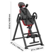 Inversion Table, 300 Lbs Capacity Heavy Duty Inversion Table, Decompression Back Stretcher Machine, Strength Training Equipment With Headrest, Ankle Lock, Adjustable Protective Belt, Red/Black - Red - View 10