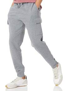 Essentials Men's Cargo Fleece Jogger Sweatpant - Light Grey - View 12