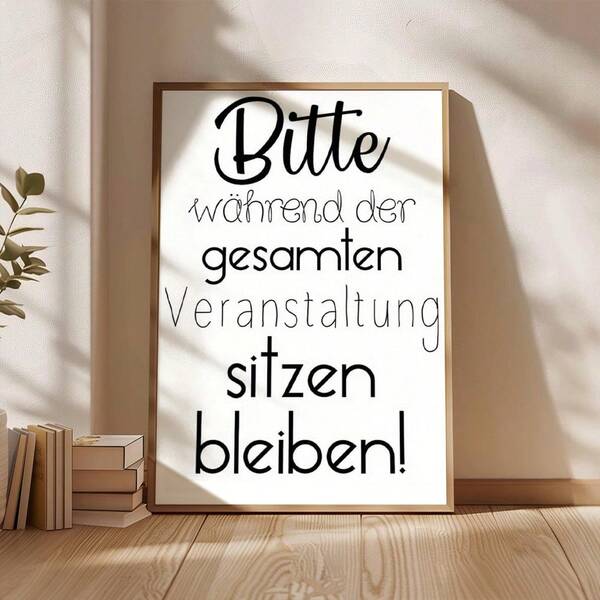 1pc Frameless Funny Canvas Posters Wall Arts For Living Room, Bedroom, Kitchen, Home Decor Room Decor,Artistic Lettering