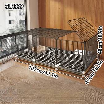 Encrypted Rabbit Cage, Small Pet Animal Cage For Home Use, Indoor Guinea Pig Hamster Rabbit Cage, Rabbit Hutch, Iron Cage