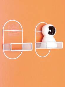 1pc Iron Art Wall Mount Holder Bracket For Indoor Security Camera, Home Surveillance Stand, Wall Mounted Storage Rack