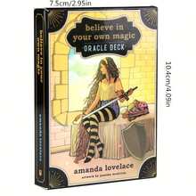 1 张 - 相信你自己的魔法神谕卡，标准版，神秘的指引和鼓舞人心的名言，纸板材质