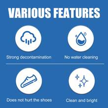 100g White Shoe Cleaning Cream, Powerful Stain Removal, Deep Cleansing, Multi-Functional & All-Purpose, Durable - Blanco - Ver 7