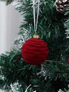12 piezas/Set Bolas de Navidad de terciopelo burdeos, Adornos de bolas de árbol de Navidad rojas, Bolas de árbol de Navidad con efecto aterciopelado irrompibles, Decoraciones de árbol de Navidad, Suministros para fiestas de Navidad, Decoraciones navideñas para el hogar, Decoración navideña, Bolas de Navidad, Decoraciones de árbol de Navidad, Adornos navideños, Decoración del hogar, Decoración de habitación, Decoración de fiesta de Navidad, Decoración de Año Nuevo 2026 - Burdeos - Ver 10