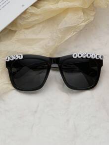 一副女士心形时尚眼镜，镶嵌人造珍珠，新娘配饰，夏季派对及婚礼用品，流行款式 - 彩色 - 查看 15