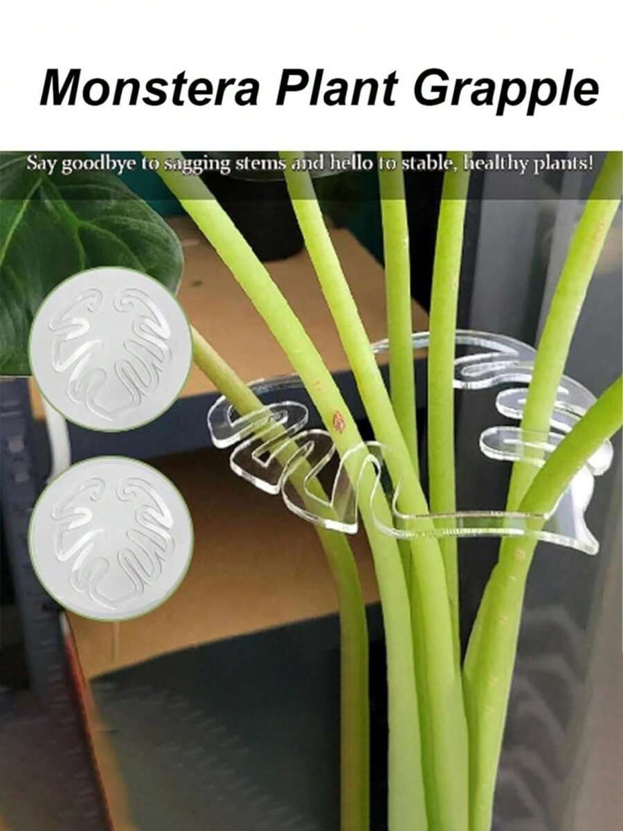 1/2/3 Packs Heavy-Duty Plant Support Stakes - Foldable Stem Clips With Adjustable Locking, Garden Stabilizer For Indoor/Outdoor Plants, Space-Saving Design For Monstera & Flowers (Perfect Gardening Gift) - Multicolor - View 1