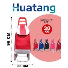 Carrito de compras plegable con 2 ruedas carrito de compras con bolsa desmontable carrito de compras con ruedas grande liviano utilitario carrito de compras diagonal carrito de compras portátil - Multicolor - Ver 4