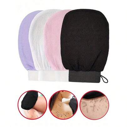 New 1 Pieces Exfoliating Gloves, Body Exfoliating Gloves Double-Sided Body Scrub Gloves Dead Skin Removal Gloves Deep Body Scrub For Men And Women, Bath Exfoliating Shower Gloves, Deep Exfoliating Gloves For Smooth And Shine