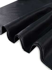 Elegant African Dress With V Neck Batwing Sleeves And Contrast Sequin Black Detail Long Woven Fabric Gown - Black - View 6