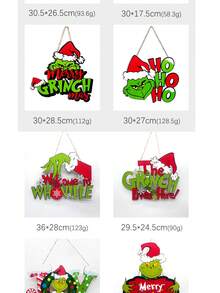 1 pieza Placa decorativa colgante de Navidad, decoración de puerta principal Feliz Navidad, decoración de corona de madera para el hogar, interior y exterior, perfecta para decoración de fiesta de Navidad