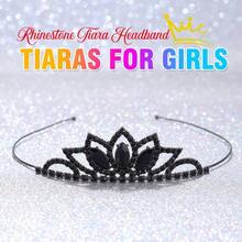 Princess Silver Tiara And Crown Pink Crystal Tiaras Pageant Crowns Rhinestone Birthday Headdress For Women