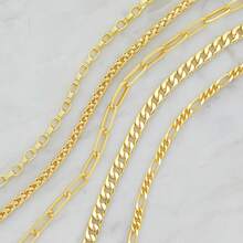 Essentials Plated Double Chunky Round Link Chain - Yellow Gold - View 6