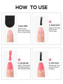 coscelia 23pcs Gel Nail Polish Set, Includes UV/LED Nail Lamp, Red, Pink, Nude Gel Nail Polish, Base Coat And Top Coat, DIY Home Manicure Salon, Gift (For Women) - Multicolor - View 9