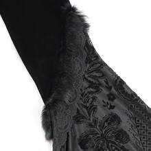 Devil fashion 一件哥特风蕾丝拼接连帽长裙，收腰设计，暗黑美学风格，适合演出、角色扮演、秋冬季穿着。 - 黑色 - 查看 8