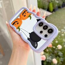 Halloween Pumpkin  Case for  17 17 Pro 17 Air 17 Pro Max 16 Pro Max 16e 15 Plus 14 13 12 11 XS Max XR X Lightweight Shock Resistant Non-Yellowing Cute Design