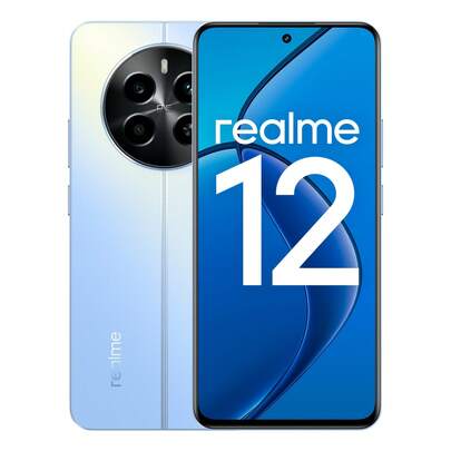  Realme 12 4G 智能手机全球版 8GB+256GB，5000mAh 大电池，Android 14 智能手机，LYT600 0lS 人像相机，高通骁龙 685 SM6225-AD，AMOLED Ultra 显示屏 - 120Hz 流体屏，主摄像头为索尼 LYT-600 0lS。