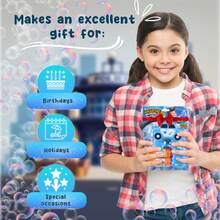 Durable And Long-Lasting Bubble Toy, Handheld Toy Bubble Gun With Strong Spray Force, Can Be Used For Halloween, Christmas Gifts, Wedding Decorations And Birthday Gifts (Batteries And Bubble Solution Not Included) - Blue - View 6